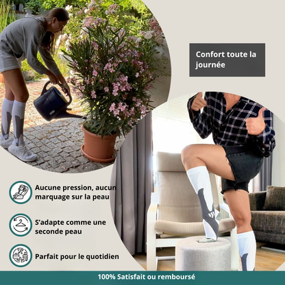 Maisoya - Chaussettes de contention pour jambes lourdes & douloureuses