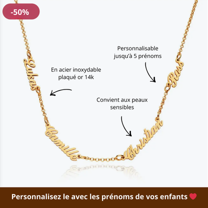 Collier personnalisé prénoms Zelda - Cadeau parfait à offrir