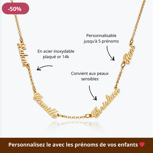 Collier personnalisé prénoms Zelda - Cadeau parfait à offrir