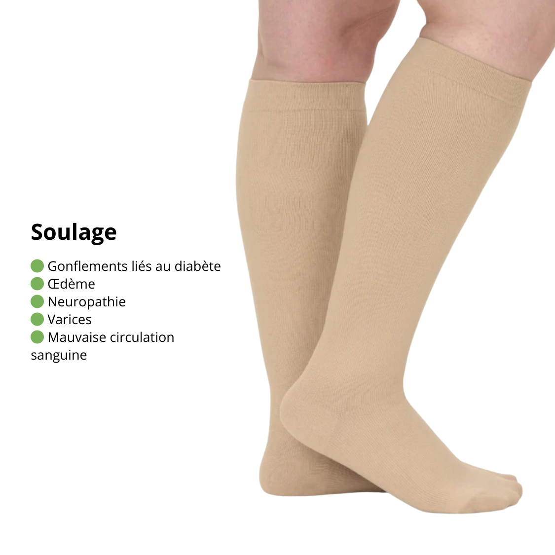 Chaussettes de contention larges Maisoya™ pour soulager la douleur