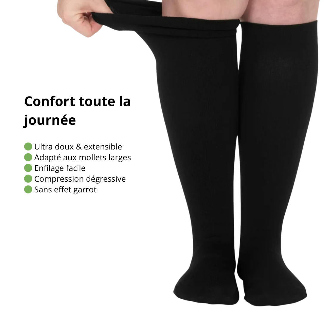 Chaussettes de contention larges Maisoya™ pour soulager la douleur