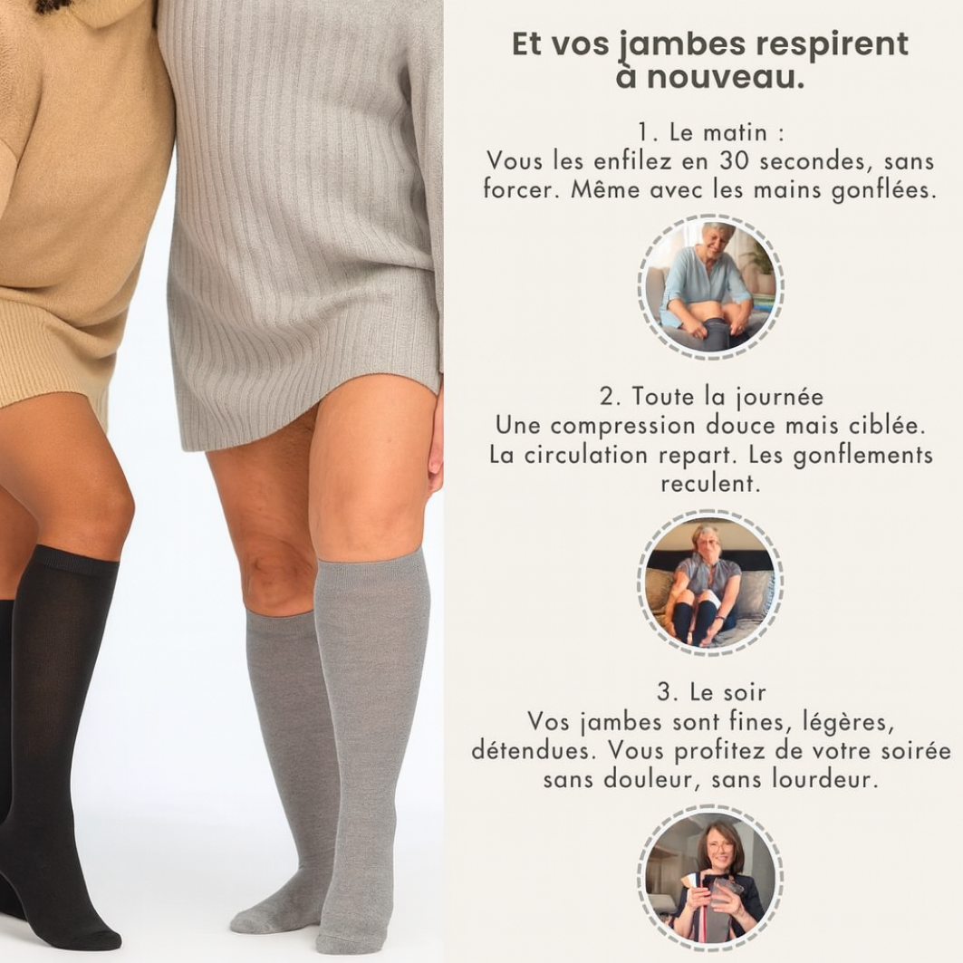 Chaussettes de contention larges Maisoya™ pour soulager la douleur