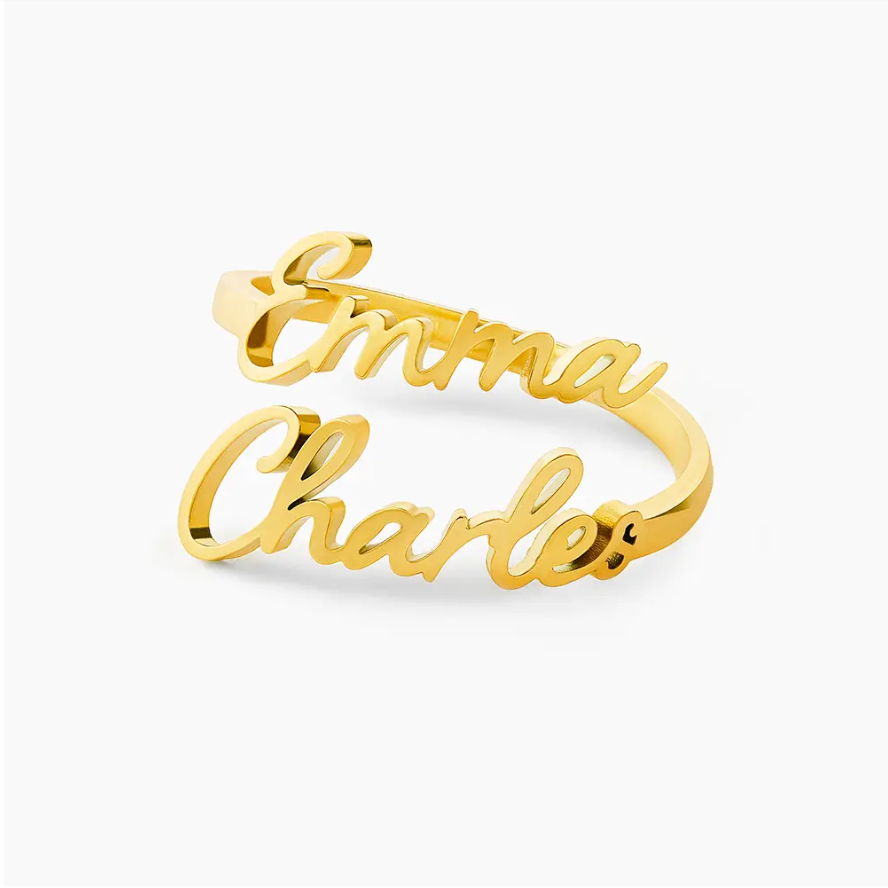 Bague Prénoms Multiples - Cadeau parfait à offrir