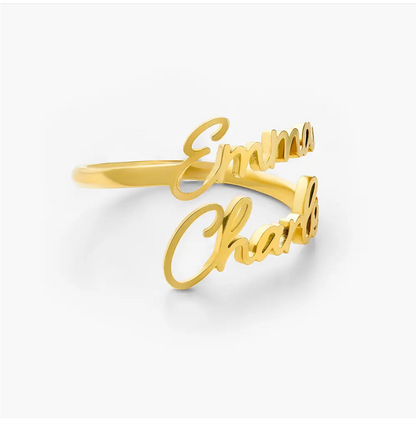 Bague Prénoms Multiples - Cadeau parfait à offrir