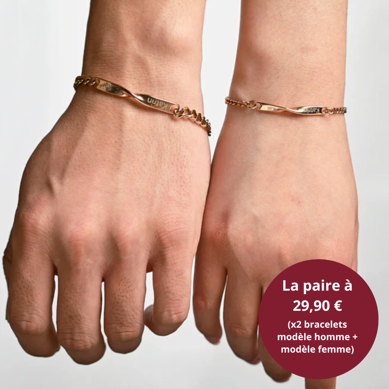 Ensemble de bracelets personnalisés - Cadeau parfait à offrir