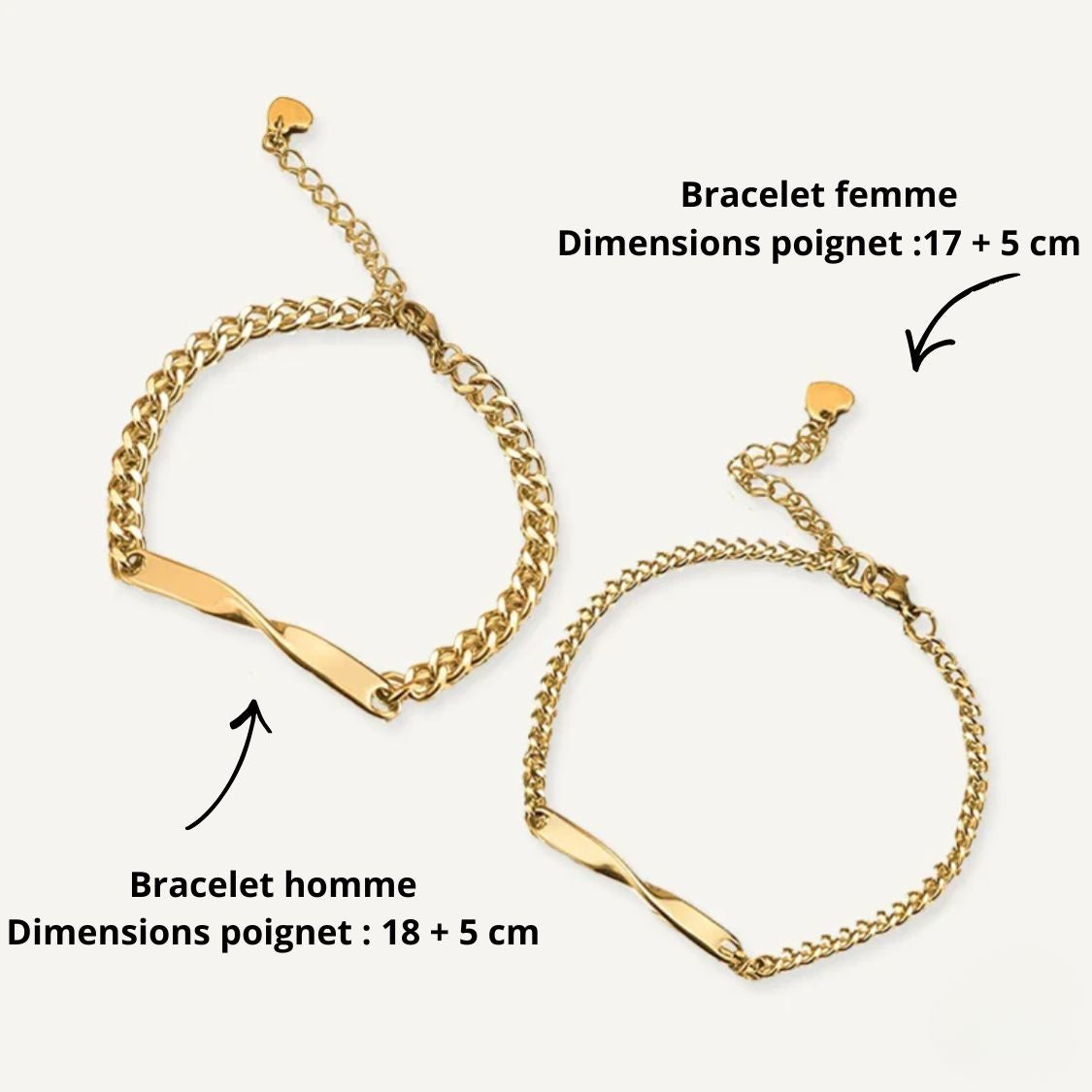 Ensemble de bracelets personnalisés - Cadeau parfait à offrir