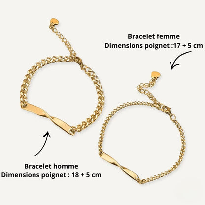 Ensemble de bracelets personnalisés - Cadeau parfait à offrir