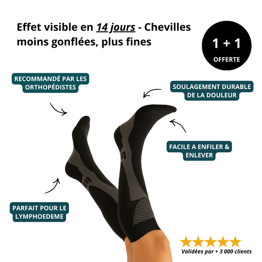 Maisoya - Chaussettes de contention pour jambes lourdes & douloureuses